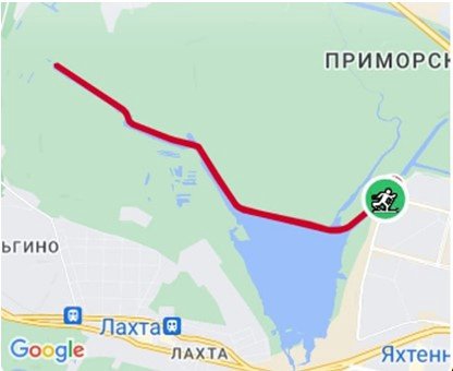 Схема трассы — Новогодняя Лахта Марафон